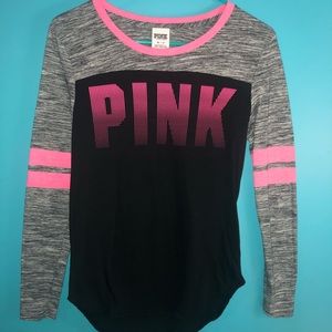 PINK long sleeve scoop neck